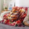 1 Pezzo Coperta in Flanella con Stampa Cartone Animato, Alta Qualità Confortevole per Tutte le Stagioni, Decorazione per la Casa, Calore e Comfort, Perfetta per Regalo di Natale Compleanno