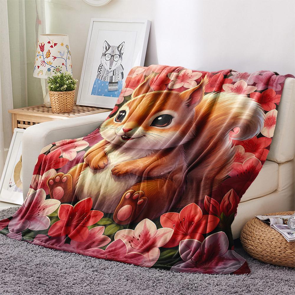1 Pezzo Coperta in Flanella con Stampa Cartone Animato, Alta Qualità Confortevole per Tutte le Stagioni, Decorazione per la Casa, Calore e Comfort, Perfetta per Regalo di Natale Compleanno