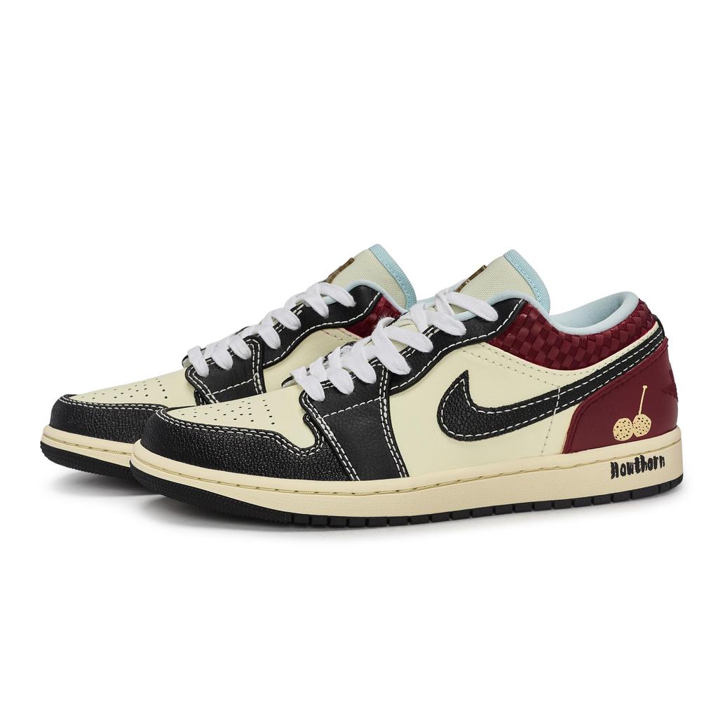 Jordan Air Jordan 1 811 Manufacturing, Hawthorn Fruit, Special Shoe Box Slip Resistant Abrasion Resistant Low Top HQ3437-101(Team80-S-BOX)