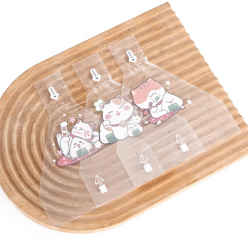 50/100Pcs Lovely Cartoon Triangle Rice Ball Packing Bag Seaweed Onigiri Sushi Bento Making Mold Bento Accessories Sushi Bags