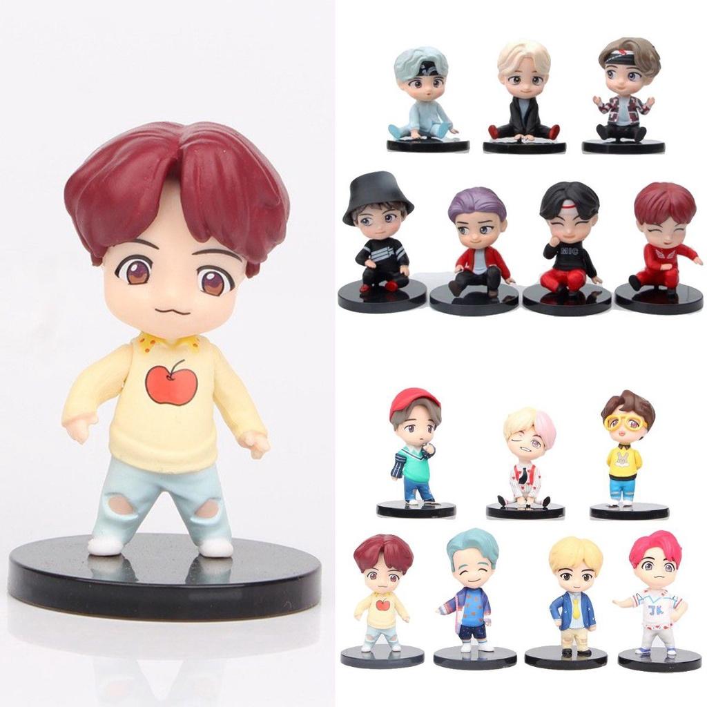Adorable 7piece Bts Tinytan Set Of Mini Figures Featuring Dynamite Bangtan Boys For Gift And Display