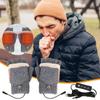 Electric Heating Gloves Knitting Heated Cold Weather Mittens With 3 Heat Settings Full & Half Fingers Warmer For Hiking Winter