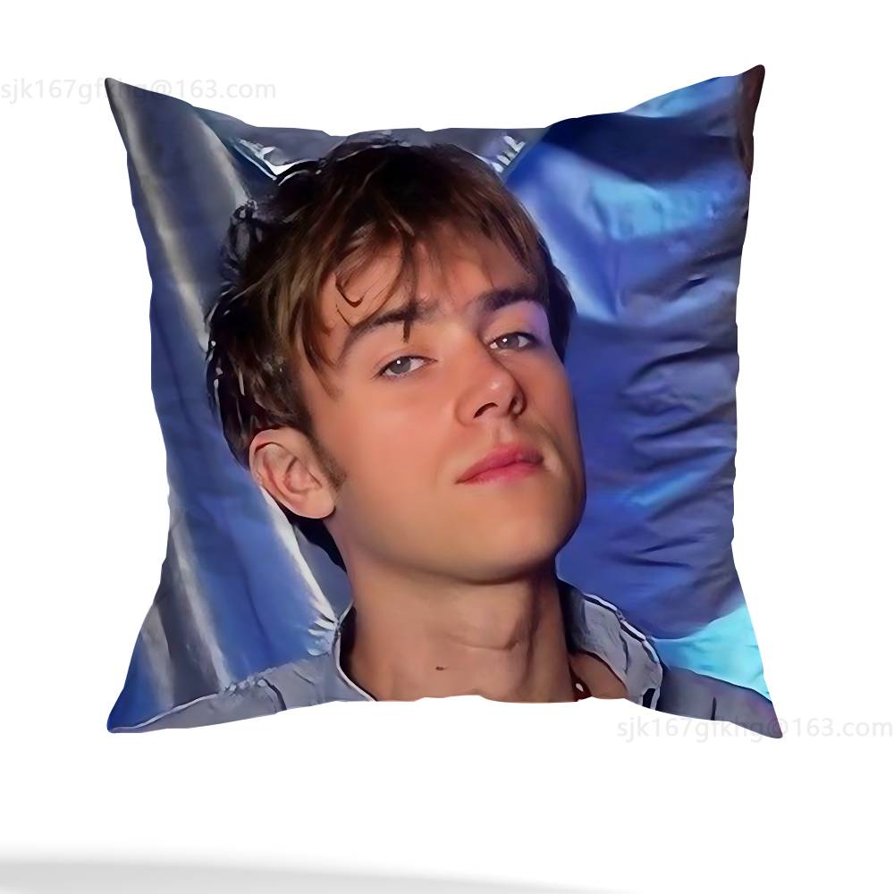I Love D-Damon Albarn Pillow Case Square Double-Sided Printing Short Plush Sofa Cushion Cover Bedroom Bedside Pillow