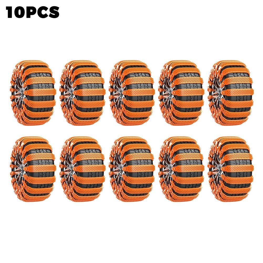 20/10pcs Snow Chain Urethane Set Wheel Ties Belts Widen Thicken Car Tire Crawler Anti-skid Wheel Tyre Ties Winter Emergency Tool
