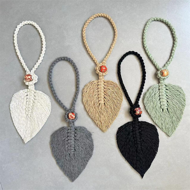 Curtain Holdback Braided Tie Back Holder Bohemian Home Decoration Handmade Curtain Tiebacks Macrame Tassel Leaf Shaped