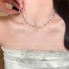 Summer Dopamine Color Beaded Necklace Female Double Layer Stacked Collarbone Chain Neck Chain