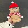 Diy Christmas Snowman Milk Tea Bottle Bear Plastic Drinking Cup Christmas Tree Transparent Coffee Milk Tea Bottle Sealed Cup Set