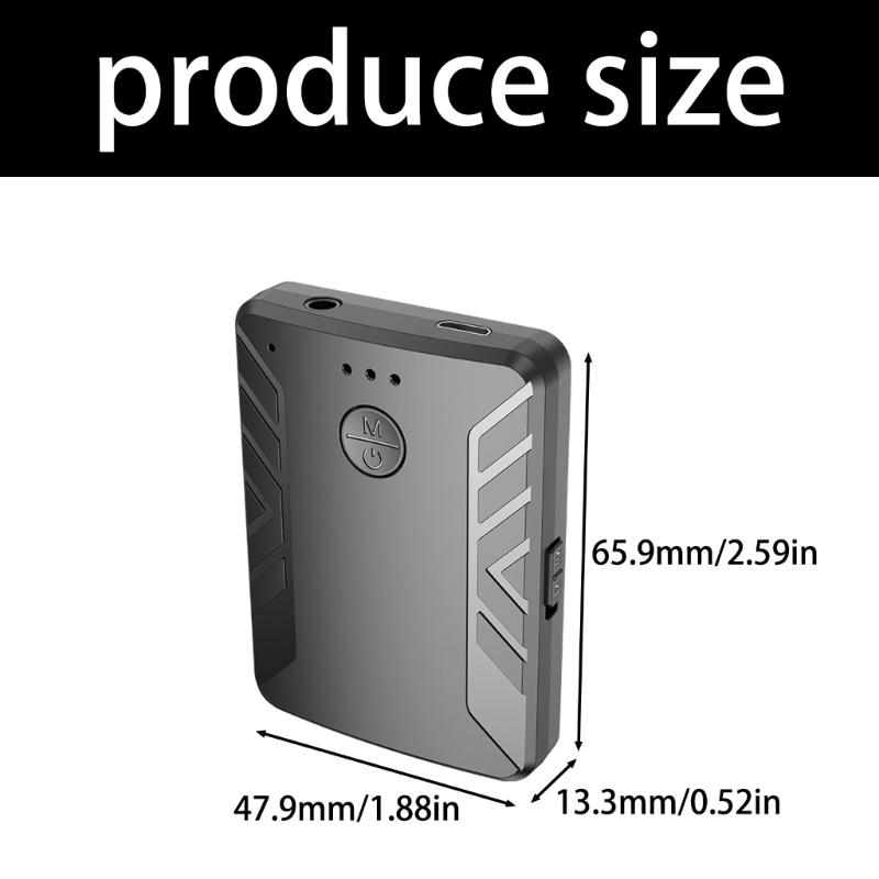 Double Mode Wireless Auditory Adapter BT5.0 Transmitter And Receiver Connection Two Devices 10m Ranging