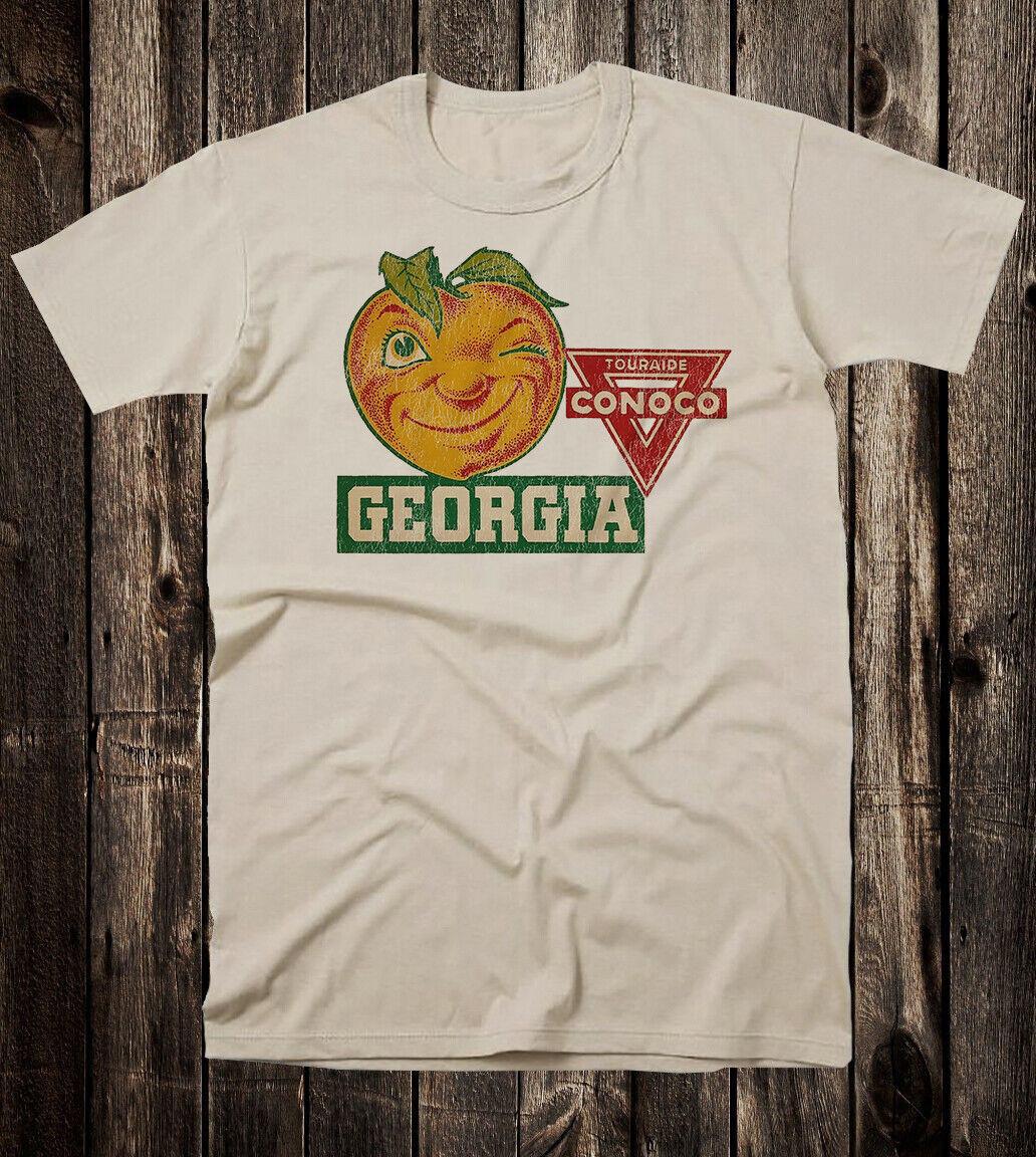 Retro Travel Tee T Shirt Souvenir Georgia State Peach Conoco Oil XXXL
