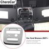 ABS Chrome Front Reading Light Frame Trim Panel Decor Bezel for Ford Bronco 21+