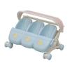 Sylvanian Families Muebles Cochecito Triple para Bebés Car-217 Certificación Marca ST Juguete para Mayores de 3 Años Casa de Muñecas EPOCH