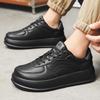 Large size wide head German training shoes men's widened sports and leisure board shoes thick sole fattened air force men's non-slip men's shoes