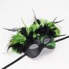 Feathered Masquerade Mask Halloween Party Eye Mask Half Face Mask for Women Cosplay Masquerade Decoration Eyewears