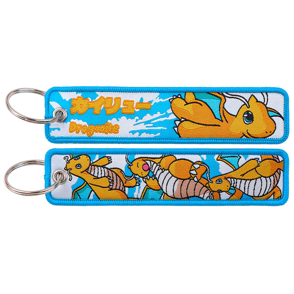 Japanese Anime Elf Monsters Keychain 1pcs Car Backpack Key Holder Embroidery Keyring Key Tag Jet Tag Accessories Gifts for Fans