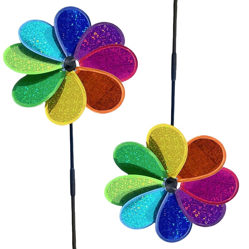 Flower Windmill Wind Spinner Stake Outdoor Decor for Your Patio and Lawn Rotating Sunflower Wind Spinner Stake Garden Decor