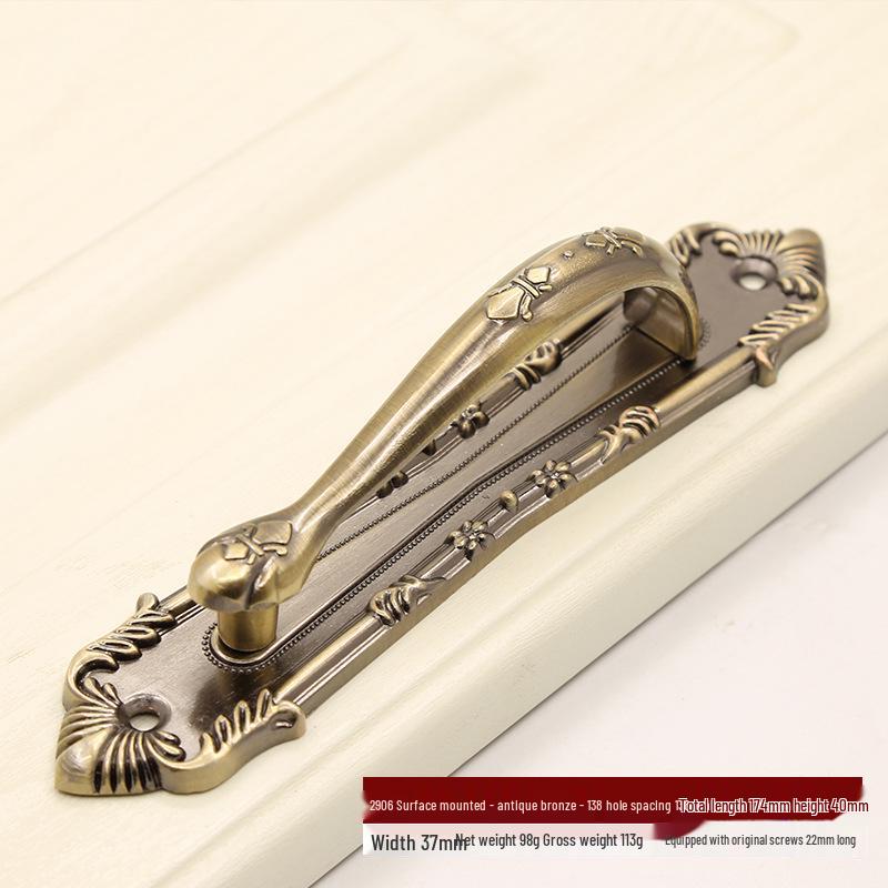 

Античная медная накладная ручка для дверей и окон