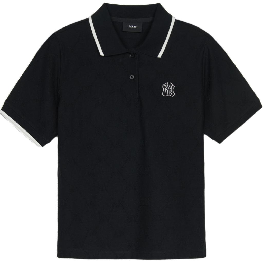New MLB Polo Shirts Women's Black 3FPQM0353-50BKS
