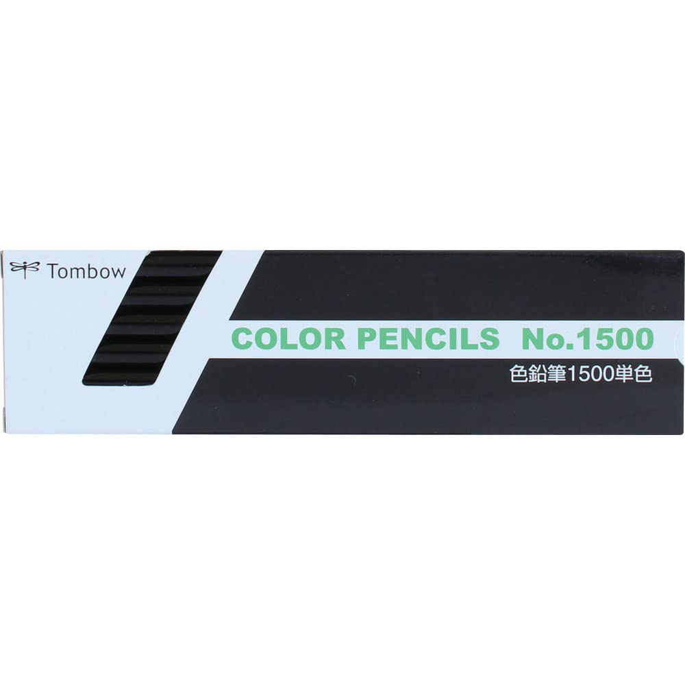 Tombow Colored Pencils 1500 Single Color Black 1 Dozen 1500-33