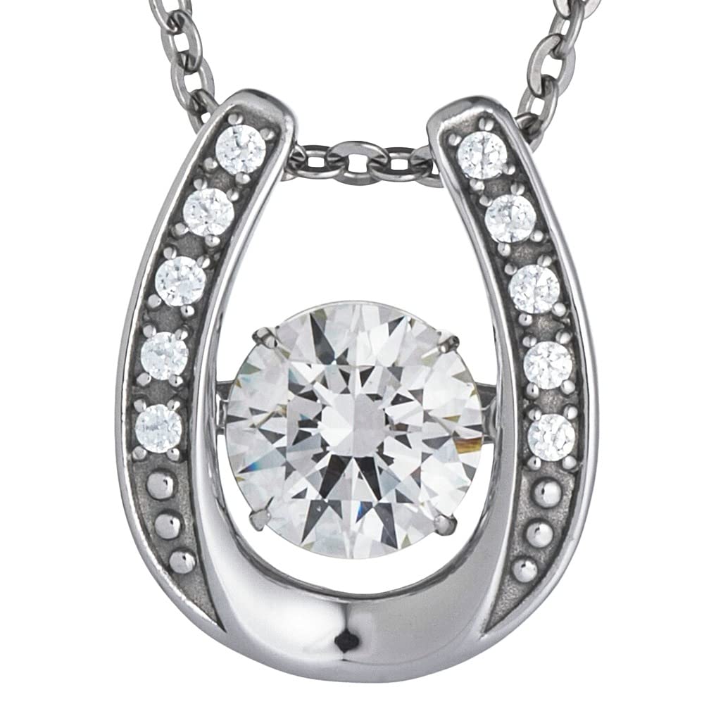

Dancing Stone Custom Surgical Stainless Steel Wrapping [Zeitakuya] Necklace, Large, 1.0ct, Model, 316L, Women s Necklace, Ribbon, Included, Horseshoe,