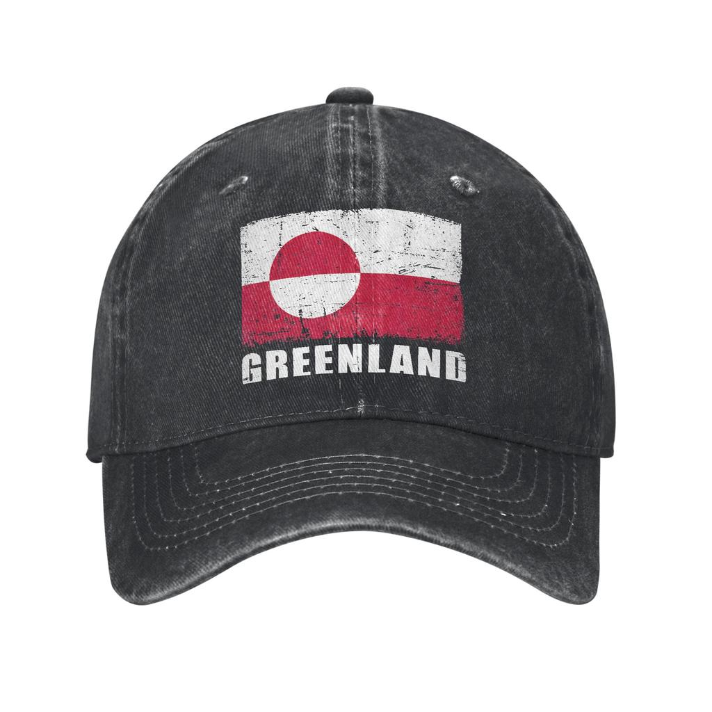 Grönland Flagge Grunge Länderflagge Grönland Lässige Baseballkappe Tennis Skate Trucker-Kappe Frühling Damen Unisex Y2k Snapback-Kappe