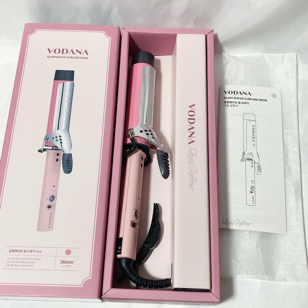 

[USED] VODANA Glam Wave Curling Iron, 36mm, Pink