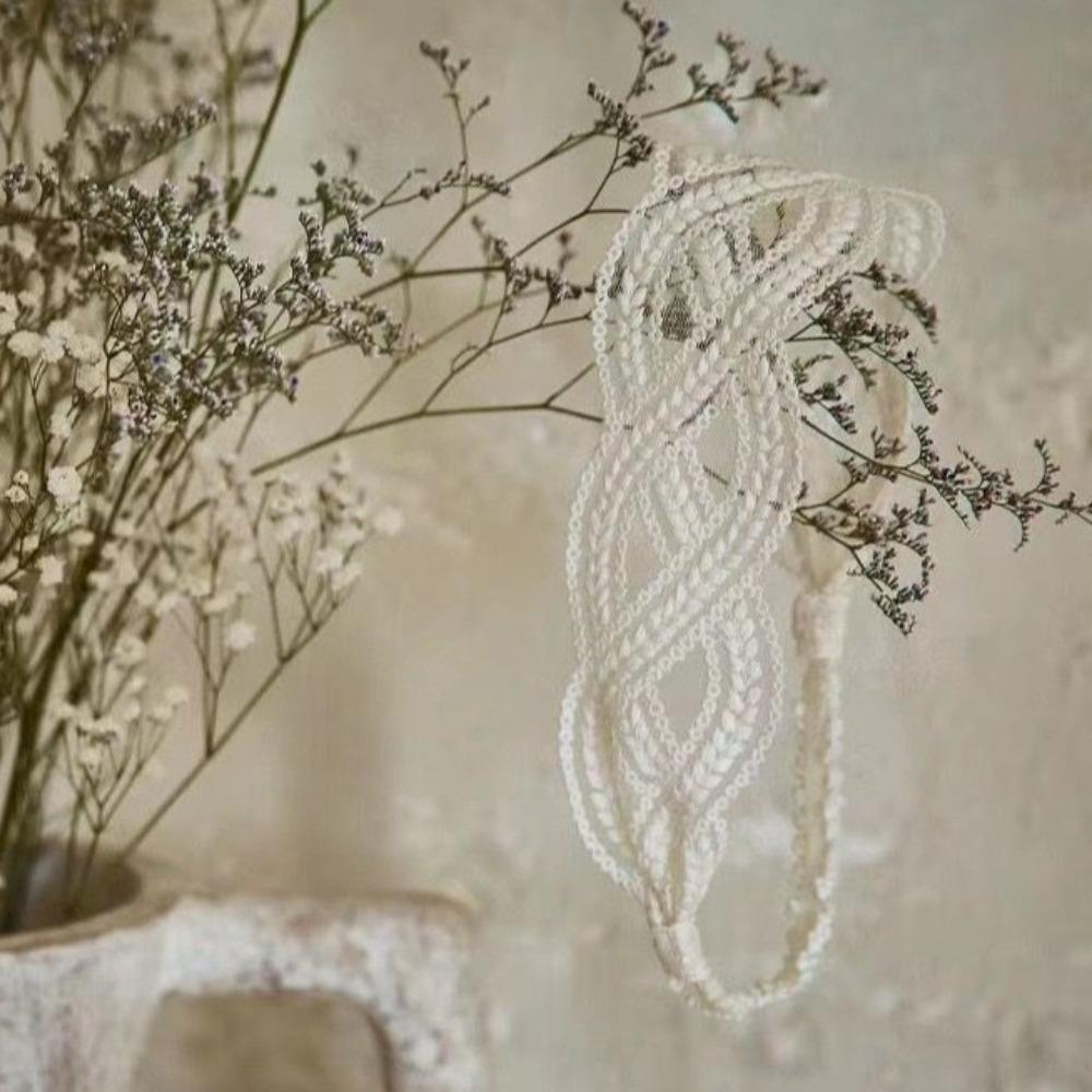 Flower Lace Baby Headband Wave Elastic Hair Hoop Retro Infant Hairband  Newborn