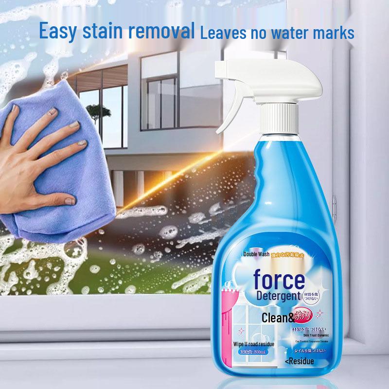 Streak-Free Glass & Window Cleaner – Powerful Stain Remover for Doors & Bathrooms, Eliminates Limescale for a Crystal Clear Finish
