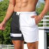 Sommer Männer Sport Shorts Atmungsaktiv Schnell Trocknend Fünf-punkt Kurze Hosen Plus Größe Gemischte Farbe Patchwork Reise Strand Shorts Störsender
