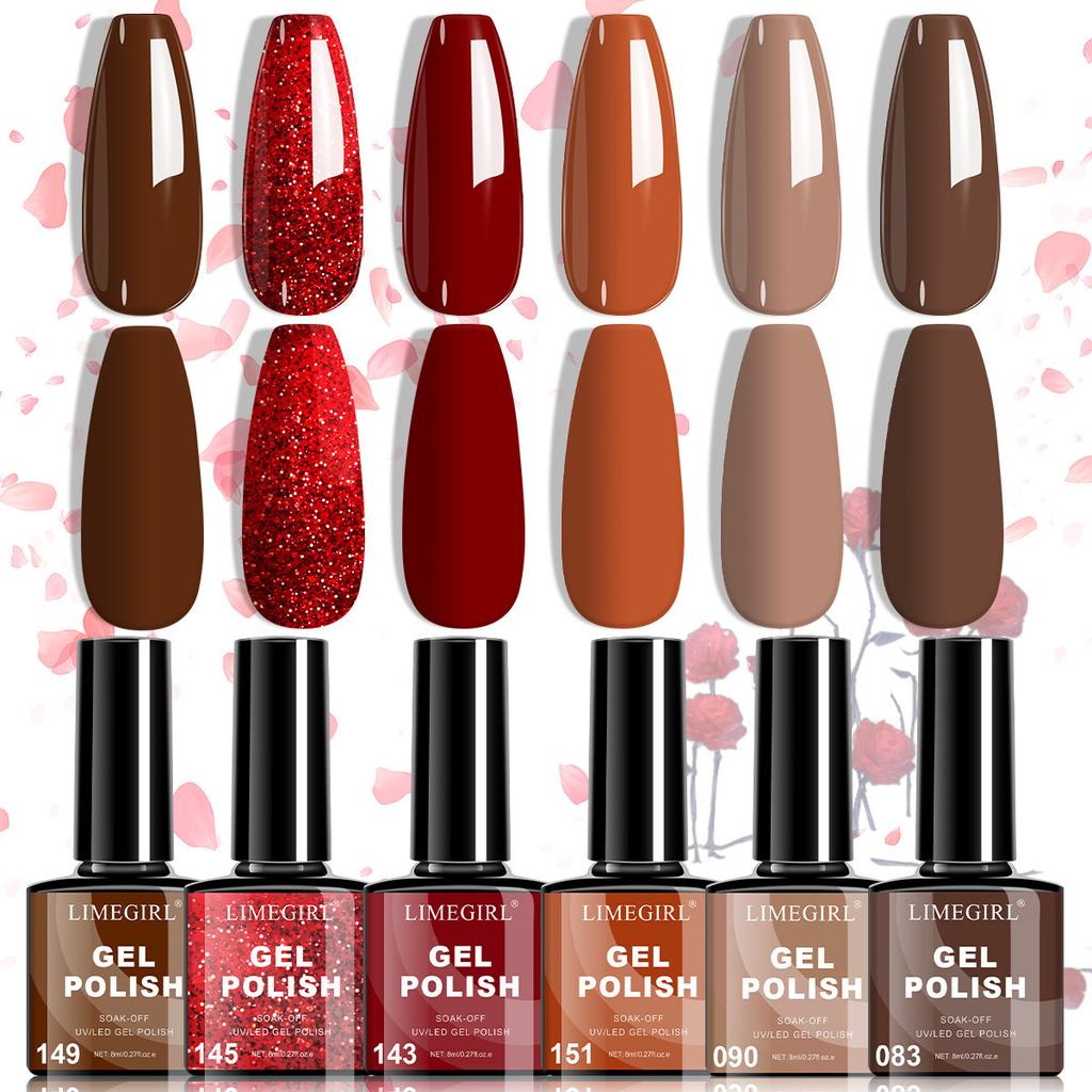 Limegirl 6 Color Macaron Nail Gel Polish Set - Spring Summer Pastel Colors, Ice Cream Shades, Long Lasting & Quick Dry