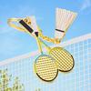 Přívěsek na klíče Lehký kovový sportovní přívěsek na klíče Raketa na badminton stolní tenis squash Držák na klíče