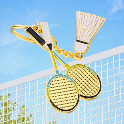 Schlüsselanhänger Anhänger Leichtes Metall Sport Schlüsselanhänger Badminton Tischtennis Squash Schläger Anhänger Schlüsselhalter