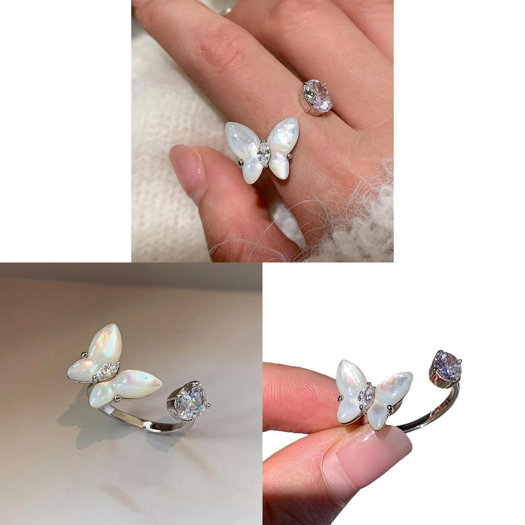 Zircon Butterfly Animal Ring For Women Fashion Jewelry Accessory