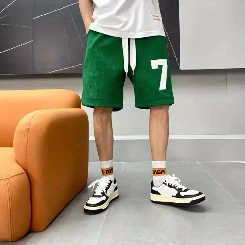 Men's Summer Embroidered Basketball Shorts - Loose, Trendy, All-Match Casual Sports Pants