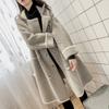 Autumn and winter coat women's coat coat female student long winter woolen coat mink velvet jacket medium and long