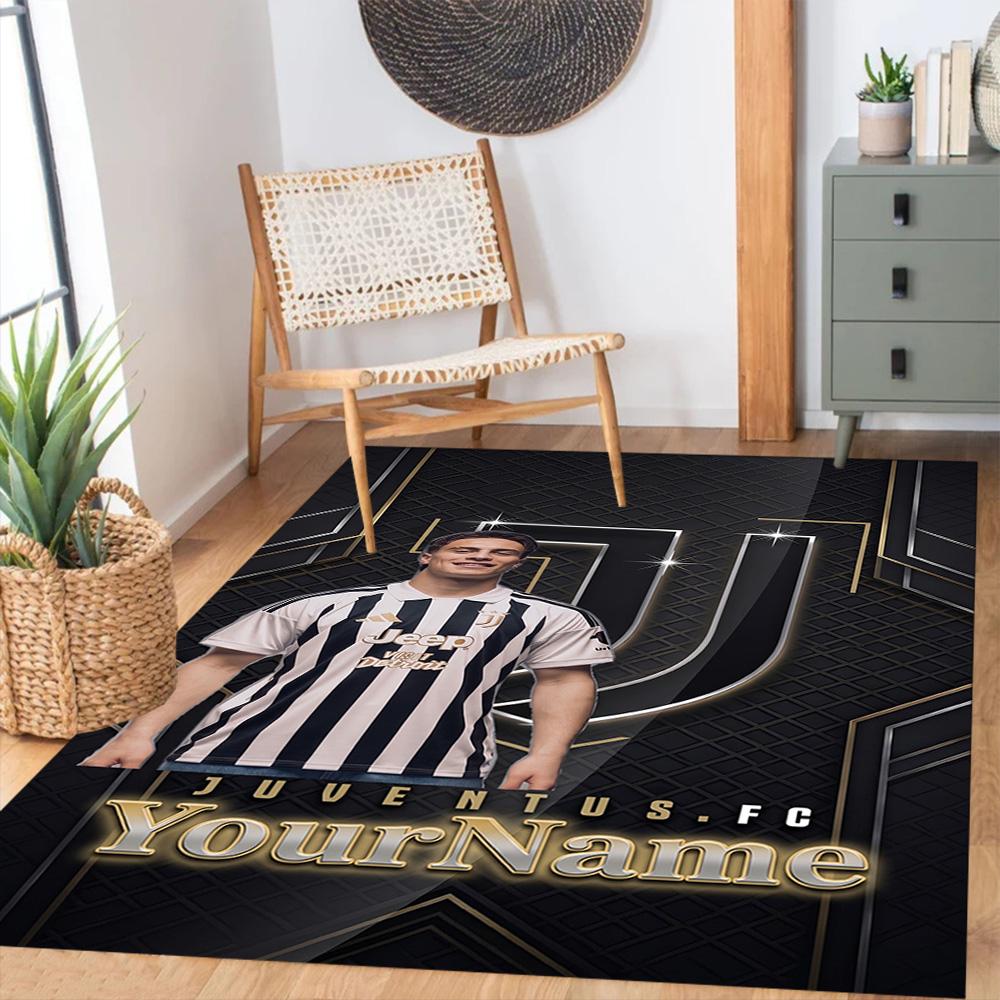 Juventus Personalized Name Carpet Suitable for Living Rooms Entryway Dormitory Decorate Room Antislip Carpet Decorate Offices Best for Christmas