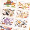 Cartoon Kitten Animal Sticker Adhesive Paper PVC Sticker for Scrapbooking Journal Phone Decoration Classroom Rewarding