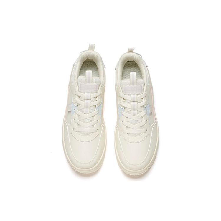 Anta Lifestyle Series Non-Slip Wear-Resistant Low-Top Skate Shoes Women Sneakers White Purple 922358066-22
