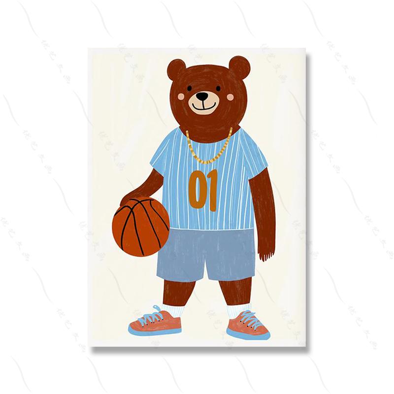 Cartoon Kids Wall Art Prints and Posters Playful Nursery Pictures Scandinavian Kids Room Decor Modern Playroom Canvas Painting