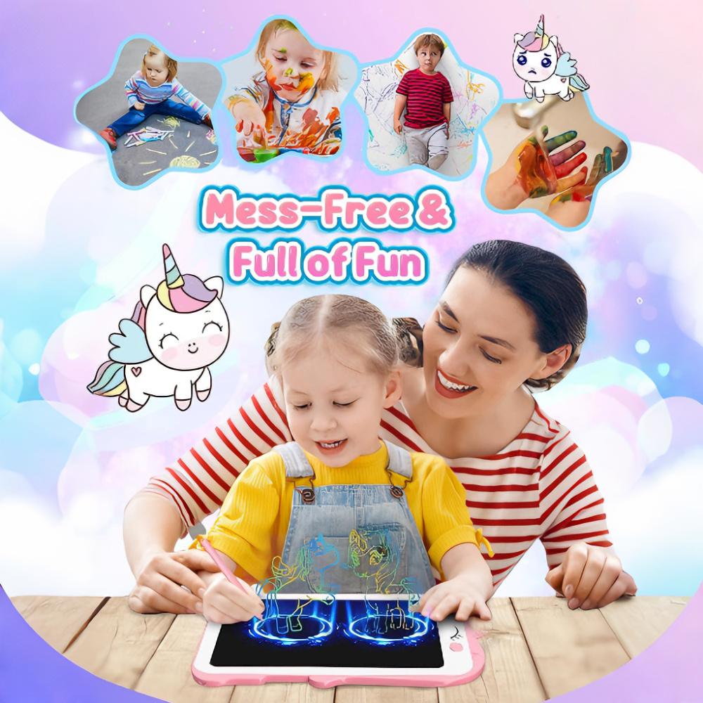 8.5 Inch Unicorn Colorful LCD Writing Tablet for Kids,  Doodle Drawing Board, Learning Travel Essential Toy Birthday Gift 3+