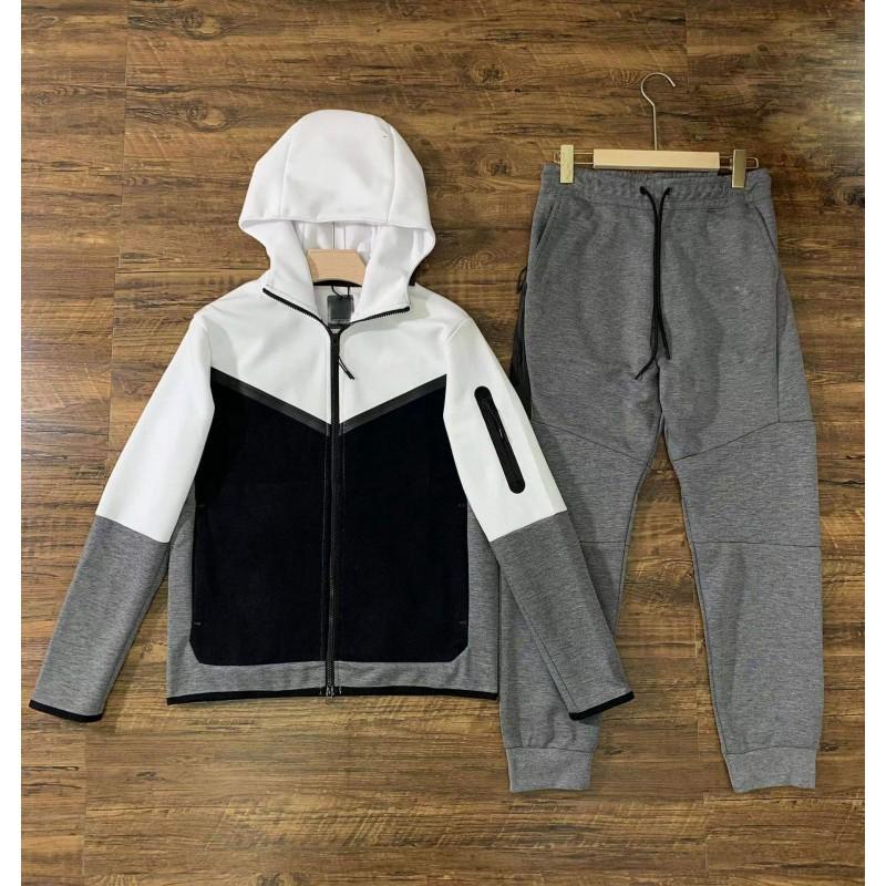 Womens Hooded Tracksuit Set Long Sleeve Cotton Sport Outfit Side Zip Casual Activewear