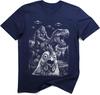 Lustiges Hühnchen-Reaktion Bigfoot T-Rex UFO Grafik-T-Shirt