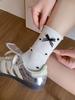 Socks New Solid Color Boat Socks Heel Bow Embroidery Invisible Cotton Socks Trend