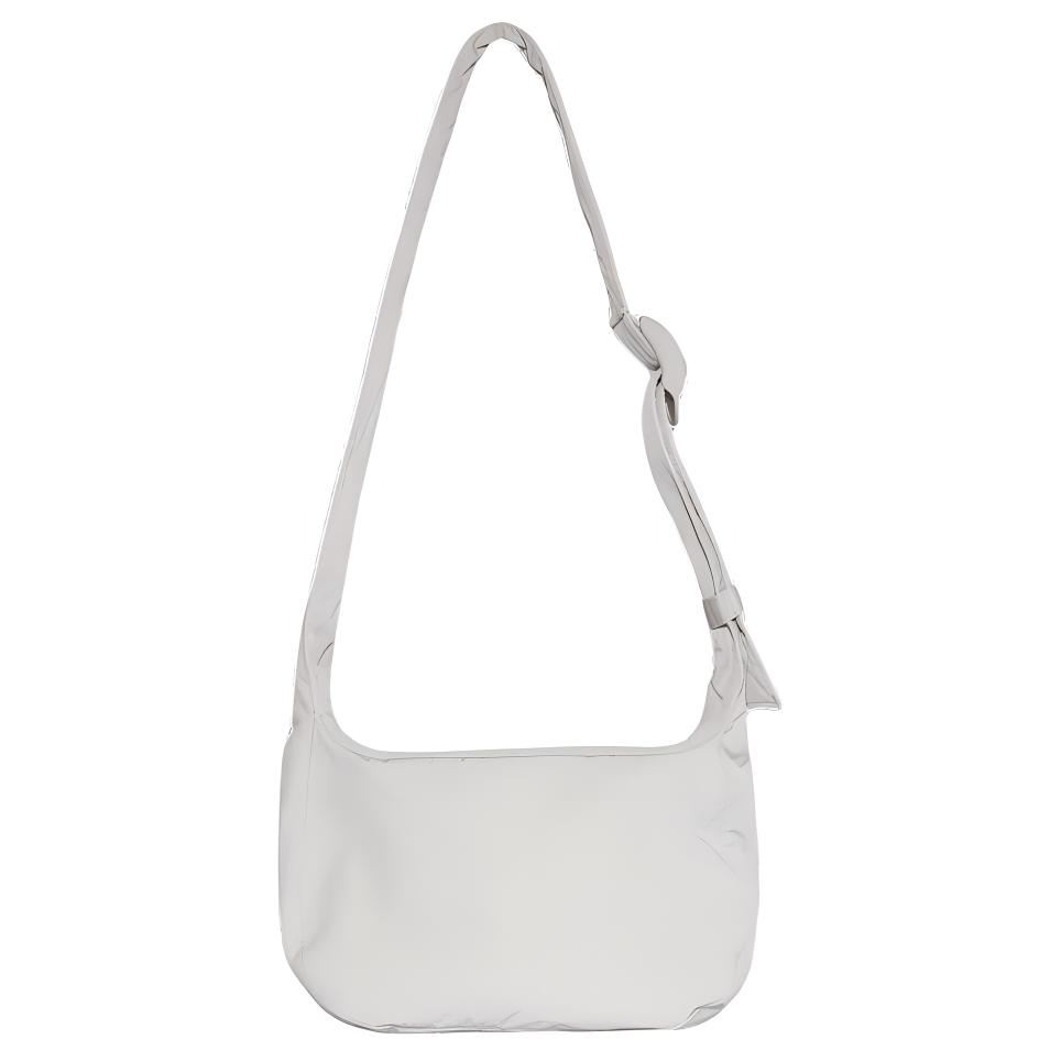 New COS Polyamide Saddle Bag, Shoulder Bag, Crossbody Bag Medium Unisex Greige 1219190002
