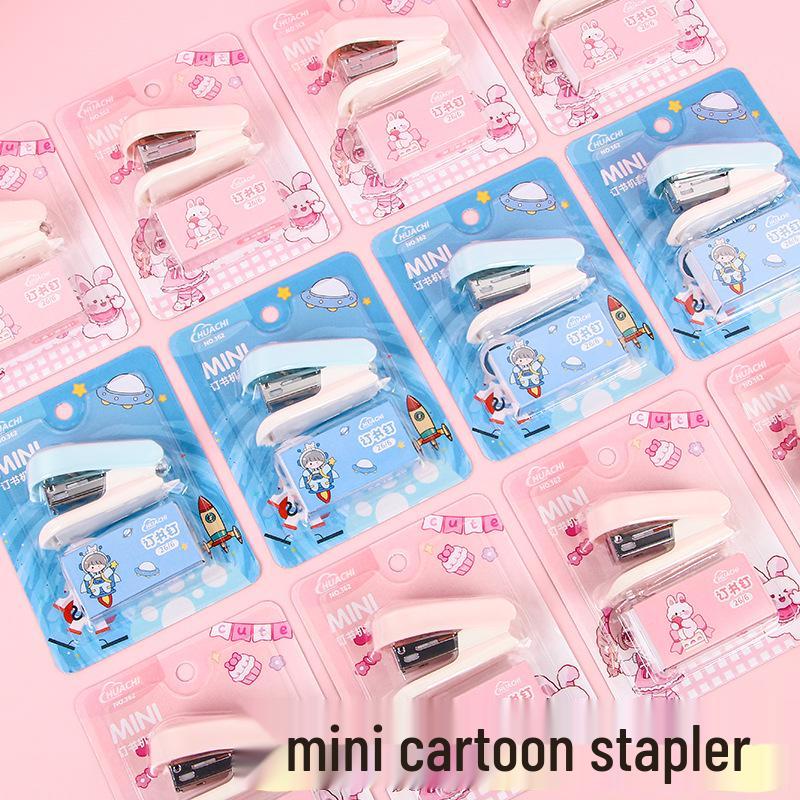 Mini Cartoon Stapler Set - Cute Student Multifunctional Stapler for Binding Exam Papers