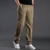 Pure Cotton Casual Large-size Trousers Men's Book Elastic Waistband Multi-pocket Overalls Outdoor Sports