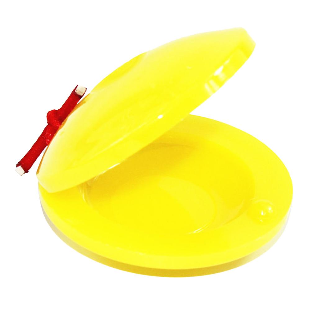 Kinder Fingerkastagnetten Plastikkastagnetten Musikinstrument Rhythmus Lernspielzeug für Kinder Gelb
