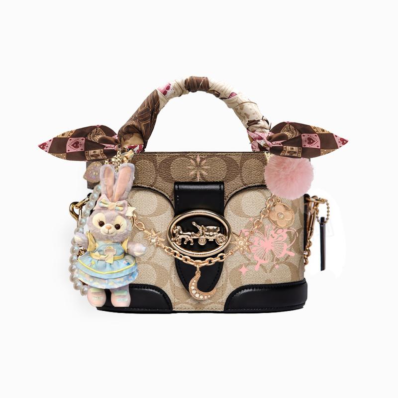 

COACH handbag [Customized bag] Georgie 20, classic, fashionable and versatile JELLYCAT cowhide, wind cotton Star chain basic package (bag + dust bag) коричневий
