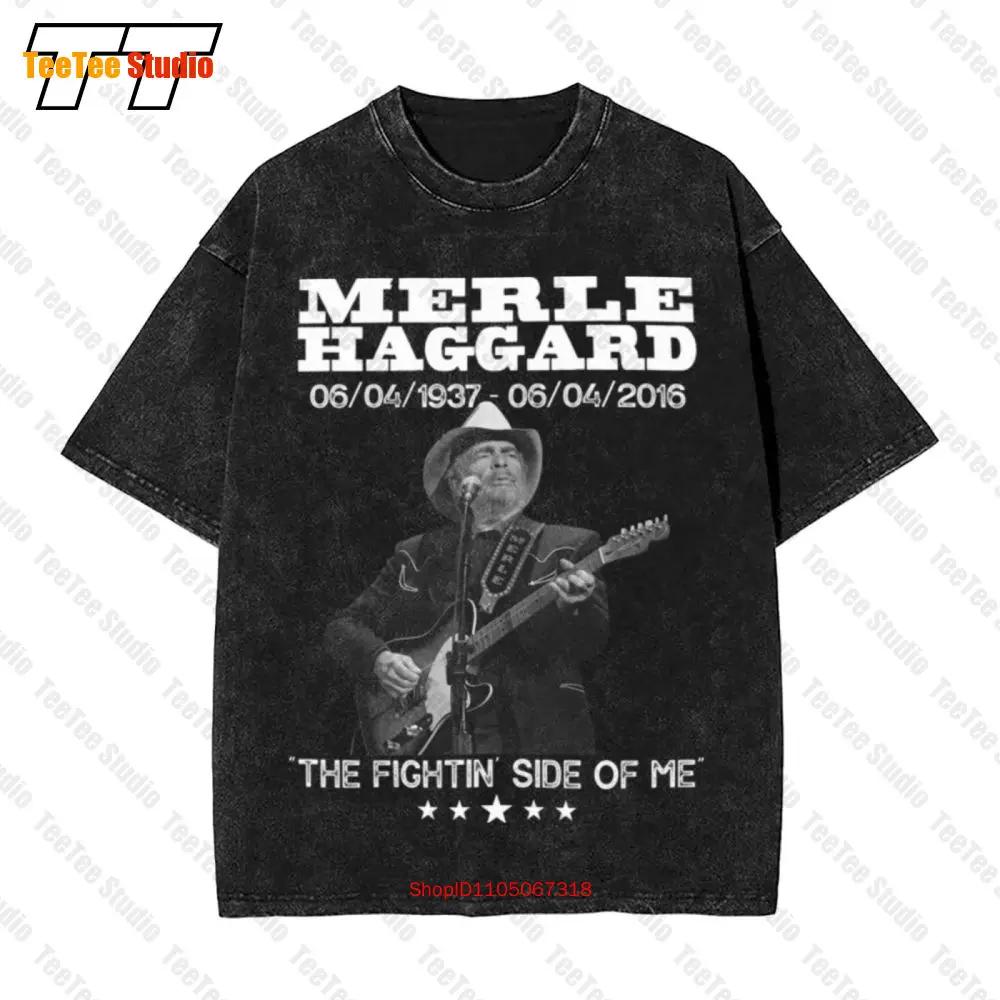 Merle Haggard The Fightin Side Of Me Vintage Oversized T-Shirt I2UE