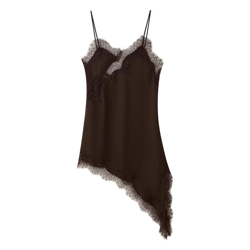 Trendy Sexy Lace Asymmetrical Dress for Women - European & American Style