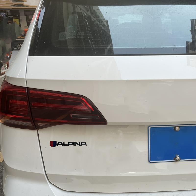 1pc Metal Emblen ALPINA Lettering Badge Durable Vehicle Accessory Enhances Aesthetics Compatible with Multiple Car Models Stylish and Practical